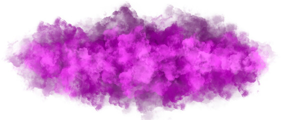 Poster - purple smoke texture isolated on transparent background.