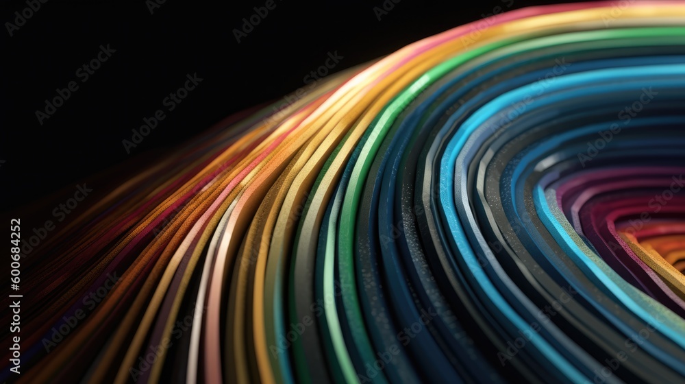 Captivating Textured Black Background with Subtle Arc of Colored Light ...