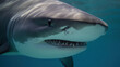 close up tiger shark generative AI