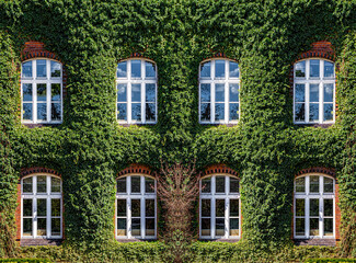 Poster - Gothic house and ivy plant