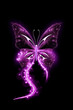 Magenta Shimmer Butterfly Graphic Art