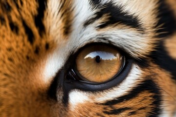 Wall Mural - Tiger nose closeup. Generate Ai