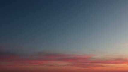 Wall Mural - real time background overlay footage video sunset sky clouds for sky replacement. 4k prores 10 bit, 