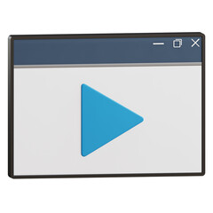 website 3d illustration with transparent background