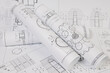 © bayurov - paper engineering drawings of industrial parts and mechanism
