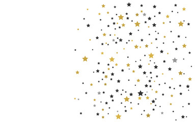 Wall Mural - gold, silver and black stars border card background illustration.
