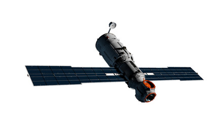 Wall Mural - illustration with an artificial earth satellite on the theme of space industry technology