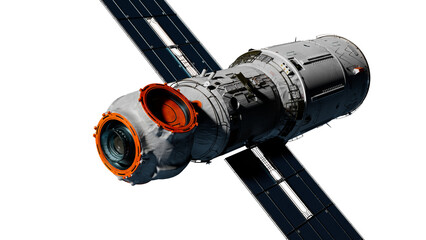 Wall Mural - illustration with an artificial earth satellite on the theme of space industry technology