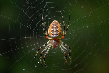 Orb weaver spider arabesca. Generate Ai