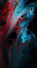Wall Mural - black planet background featuring space, blue and red hues, and a captivating abstract design, sets 
