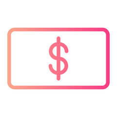 Sticker - dollar bill icon 