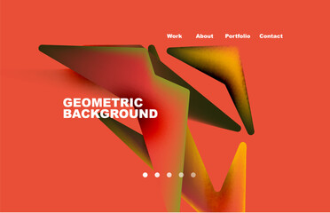 Wall Mural - Broken pieces abstract background. Trendy background for your landing page design, concept of web page design for website and mobile website