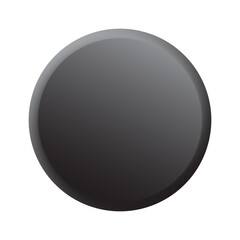 Wall Mural - black circular button isolated vector icon illustration