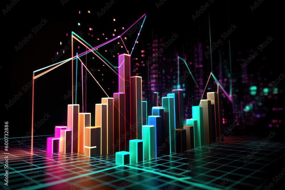 Graph Abstract Edit abstract colorful chart business graphs generative ai Stock ...