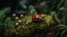 Ladybug In Forest