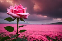 Portrait Of Pink Rose 