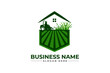 lawn care, grass trimming, landscape, grass, agriculture concept logo design	