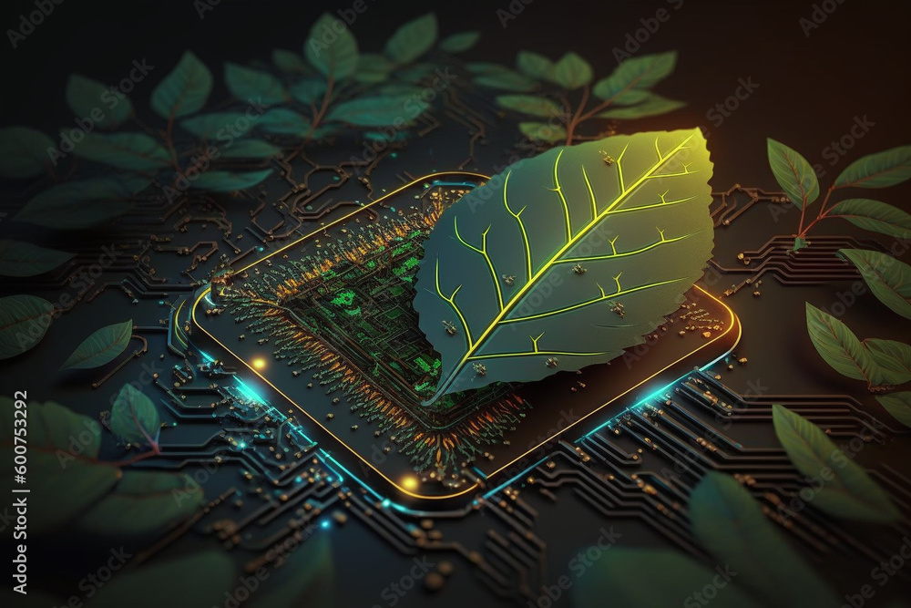Future Green Computing Sustainability Cybersecurity leaf technology ...