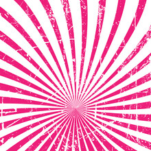 Textured Swirl Pink Stripes On White Background, Vector
