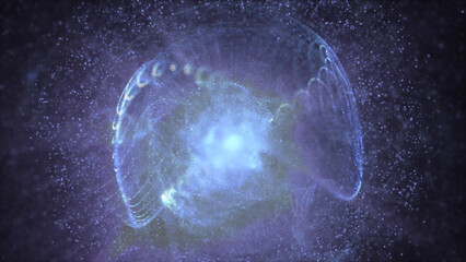 Wall Mural - stars, dust and gas nebula in a far galaxy. outer space, cosmic landscape. nebula