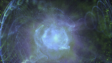 Wall Mural - stars, dust and gas nebula in a far galaxy. outer space, cosmic landscape. nebula