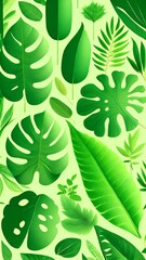 Wall Mural - green leaf vector