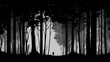 © ShadowHero - mystical forest silhouette: versatile vector artwork for graphic design and marketing. generative ai