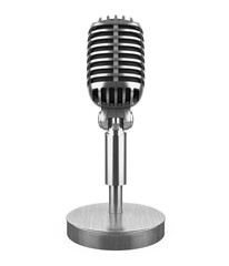 Wall Mural - Vintage Microphone Isolated