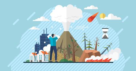 Wall Mural - planet earth with thermometer, global warming concept. increase temperature earth. ozone layers and 