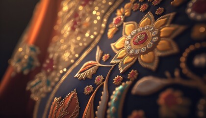 ethnic style indian fabric wallpaper a blend of culture and fashion generative ai