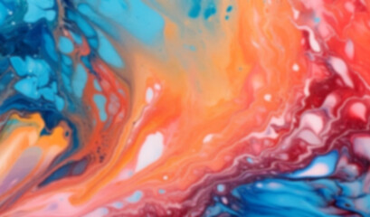 Wall Mural - Colorful abstract painting background. Liquid marbling paint background. Fluid painting abstract texture. Intensive colorful mix of acrylic vibrant colors. background texture