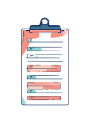 Sticker - Flat icon of business clipboard