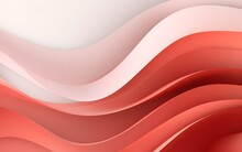 Abstract Wavy Pink Stripes Banner Cut Paper Background With Soft Light Effect. Generative AI