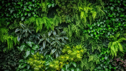 Green leaves wall background. Green leaves wall background. Green leaves wall texture generative ai