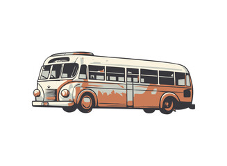 Canvas Print - retro old bus transport