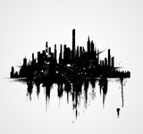 Fototapeta Paryż - Vector illustration of urban skylines