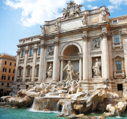 Wall Mural - Trevi Fountain - famous landmark in Rome (Italy).