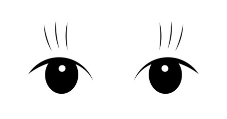 Wall Mural - cat eyes symbol isolated on transparent background illustration.
