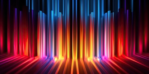 Wall Mural - vibrant technology neon colorful background, generative ai