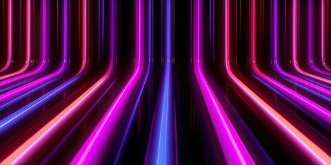 Wall Mural - vibrant technology neon colorful background, generative ai