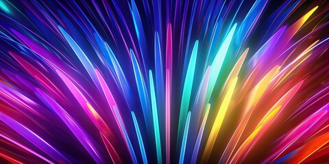 Wall Mural - vibrant technology neon colorful background, generative ai