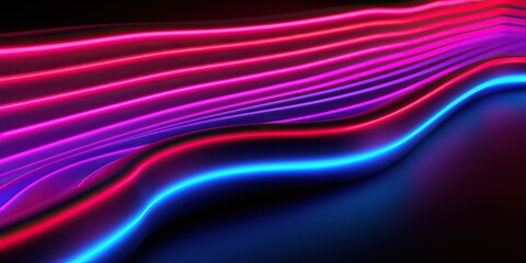 Wall Mural - vibrant technology neon colorful background, generative ai