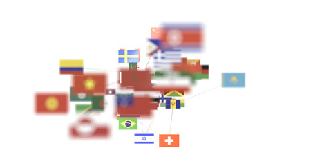 Wall Mural - All official national flags of the world - PNG transparent