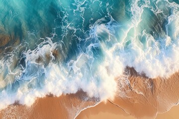 an aerial picture of an ocean wave Generative AI