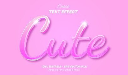 Wall Mural - cute pink text style effect