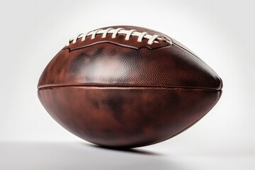 Wall Mural - American football ball on white background, sports concept, digital illustration. Generative AI