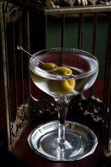 Wall Mural - Martini with olives and decore