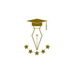 Poster - Education ink pen icon isolated on transparent background