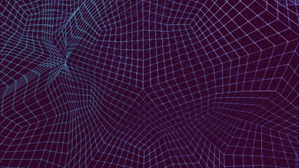 Canvas Print - futuristic grid wave, cyber technology, big data. design. light blue squared grid on a pink backgrou