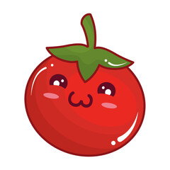 Canvas Print - Isolated cute tomato vegetable character Vector